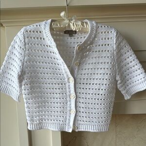 J.Crew White Knit Cardigan